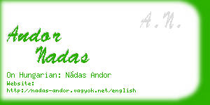 andor nadas business card