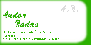 andor nadas business card